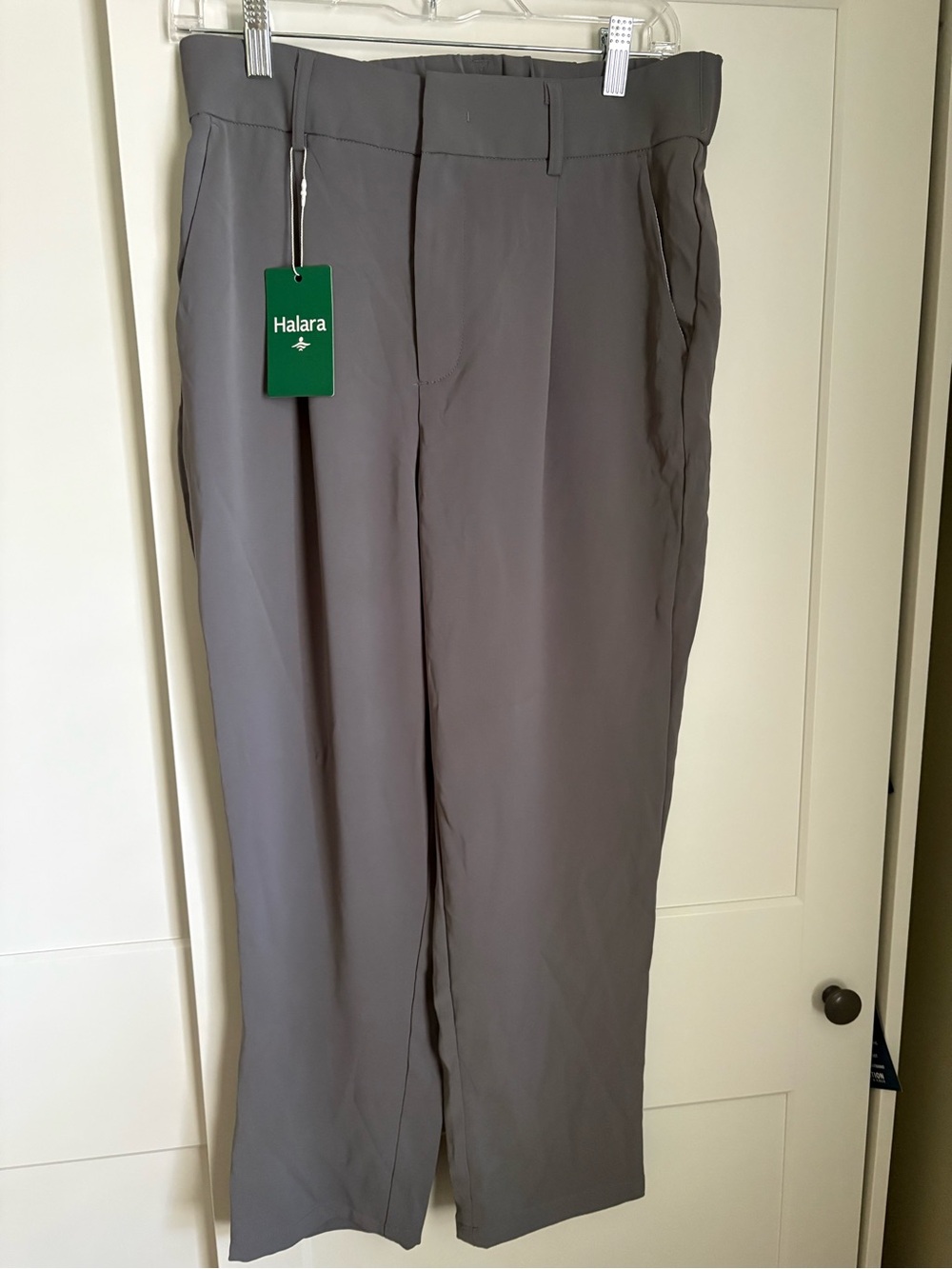 HALARA Women’s Slate Gray Tapered Dress Pants